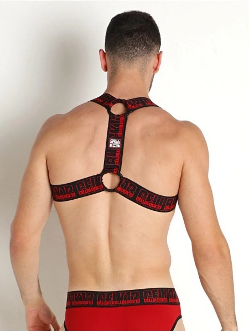 Cellblock Jock + Harness Set - Red/Black